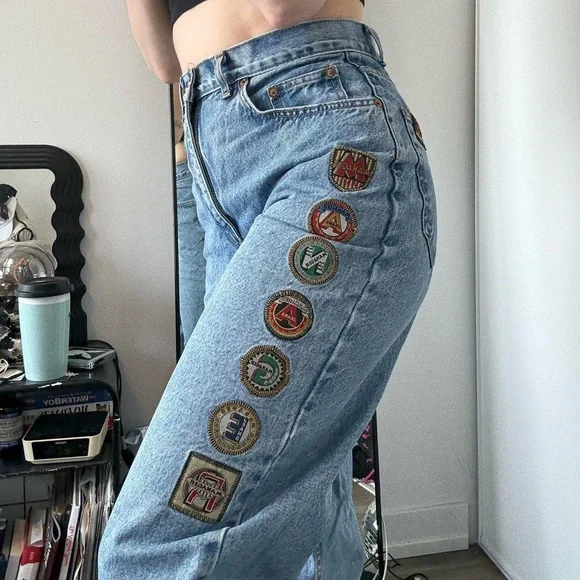 Vintage manager patchwork jeans - Picture 2 of 5